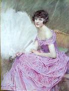 unknow artist Henri Royer Jeune fille Germany oil painting artist